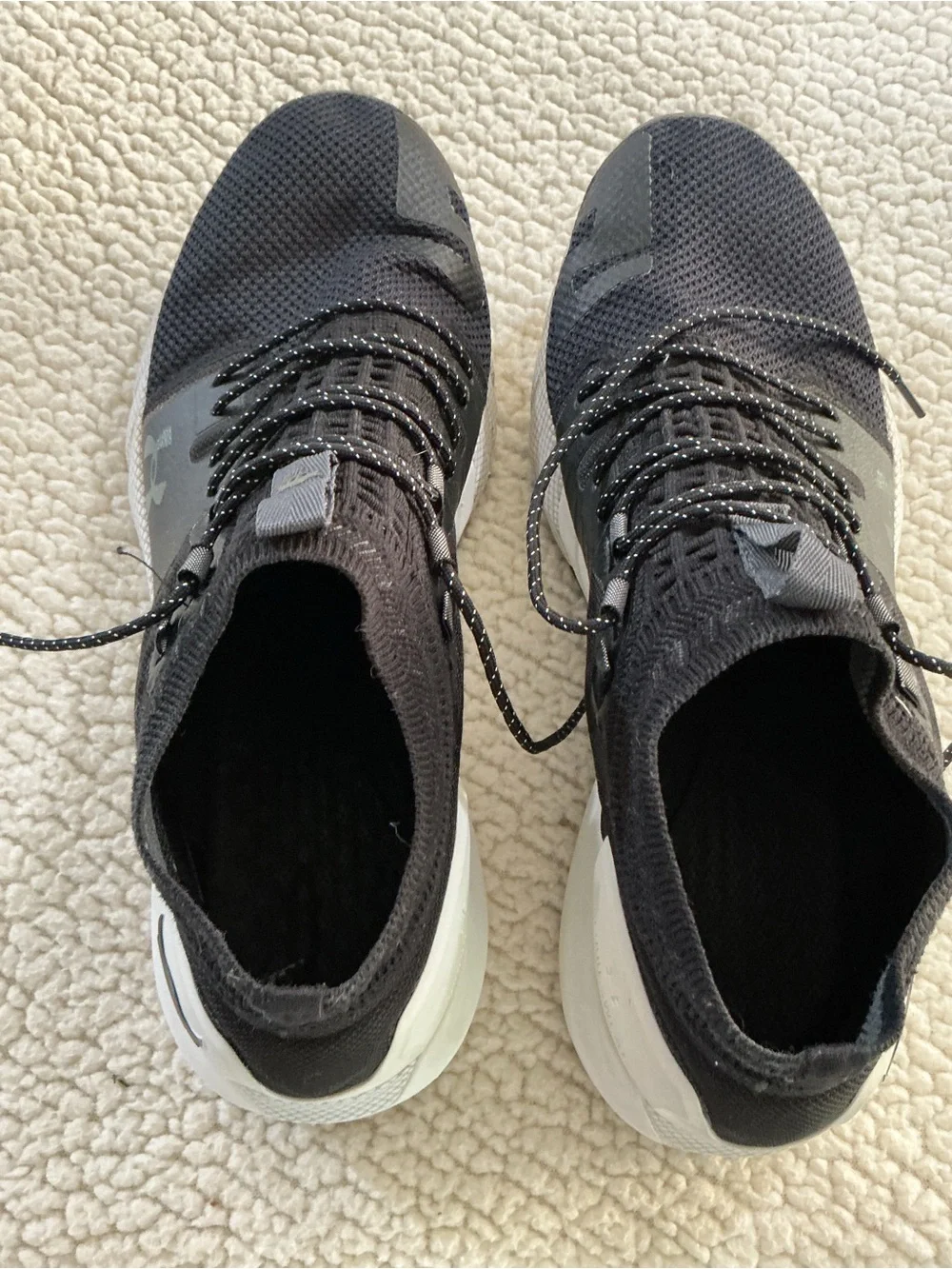 Under Armour Men’s Black and White HOVR Athletic Trainers